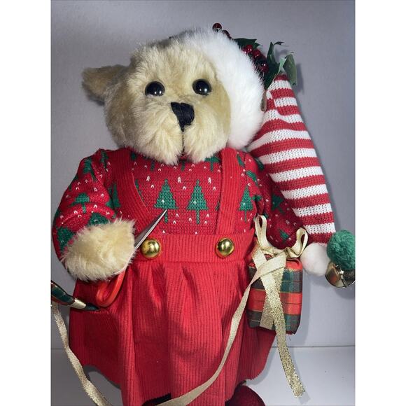 16” Teddy Bear Christmas Plush Standing Figurine Holiday - Picture 10 of 12